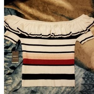 Off the shoulder top.